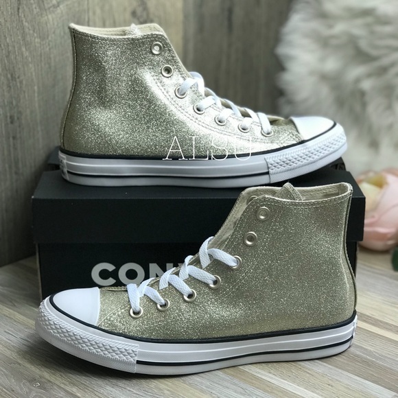 Converse Ctas HI Light Gold W AUTHENTIC - Picture 3 of 11